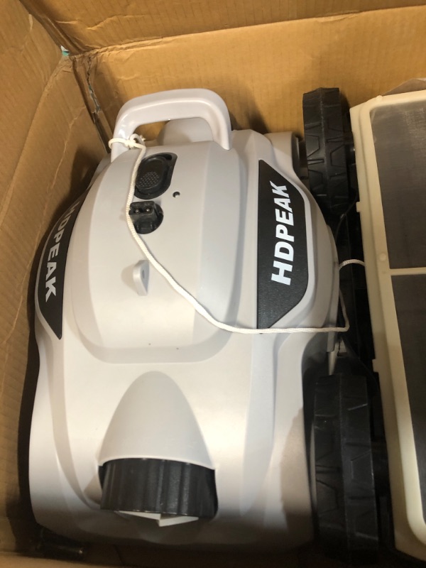 Photo 2 of **PARTS ONLY**
Cordless Robotic Pool Cleaner, HDPEAK Pool Vacuum Grey