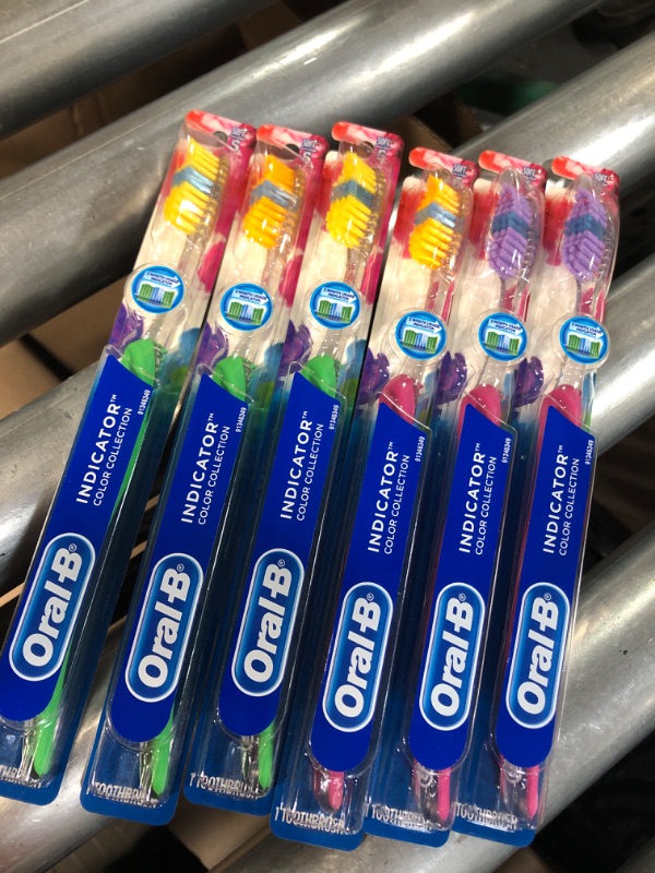 Photo 2 of BUNDLE Oral-B Indicator Color Collection Toothbrush, Soft, 6 Count