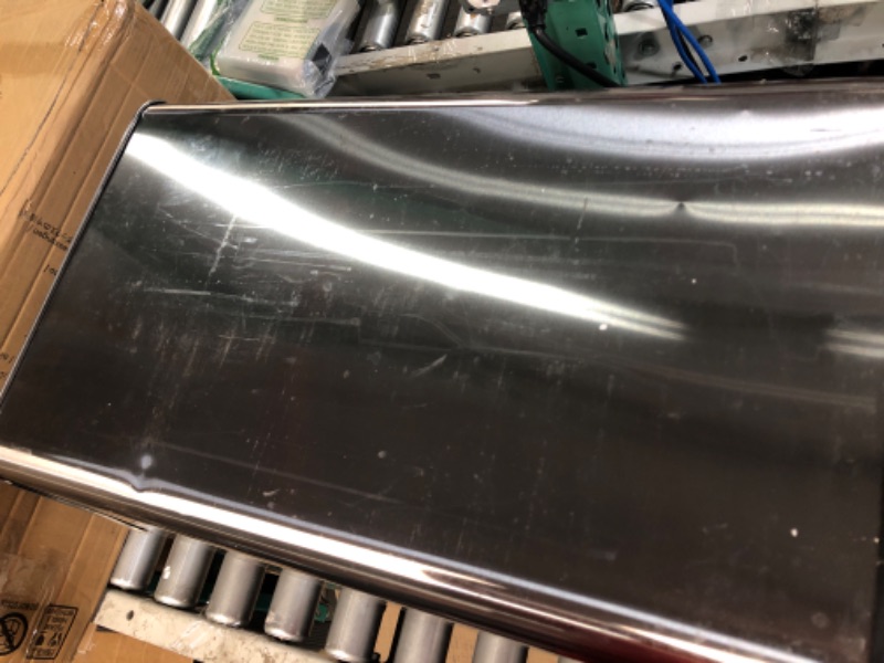 Photo 1 of HAS BEEN USED**
iTouchless 18 Gallon Wings Open Lid Sensor Trash Can