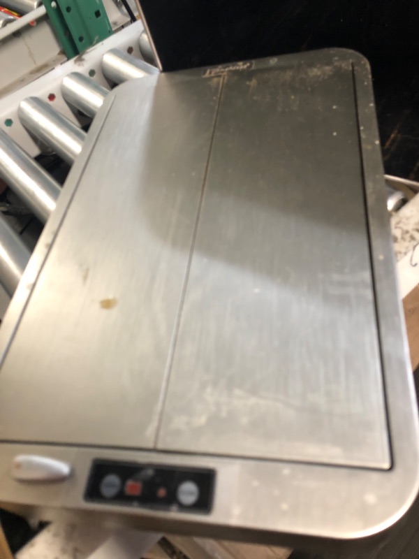 Photo 1 of HAS BEEN USED**
iTouchless 18 Gallon Wings Open Lid Sensor Trash Can