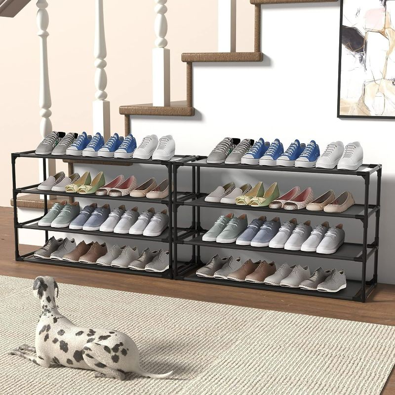 Photo 3 of ***MISSING PARTS - SEE NOTES***
TY ARTS & CULTURE 2 Pack 4-Tiers Shoe Rack Organizer, 11"D x 39"W x 22"H