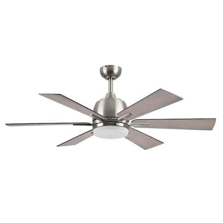 Photo 1 of ***FOR PARTS****Harbor Breeze Bradbury Brushed Nickel 48-in LED Indoor Ceiling Fan (6-Blade)