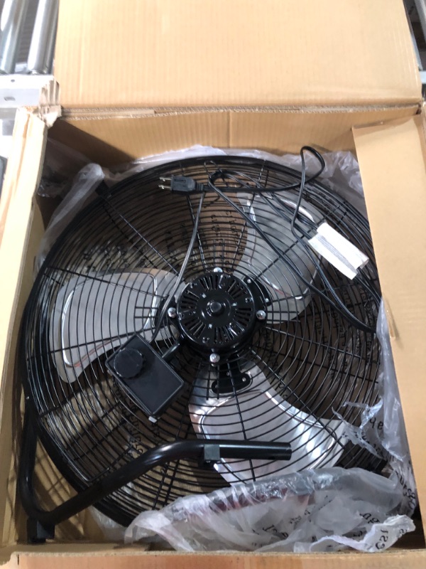 Photo 1 of **PARTS ONLY** AmazonCommercial HVF20-SP Industrial Fan, 20", Black