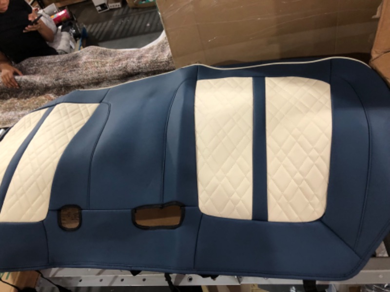 Photo 1 of *MINOR CRACKING IN LEATHER*Huidasource Upgrade Tesla Model 3 Seat Covers Blue