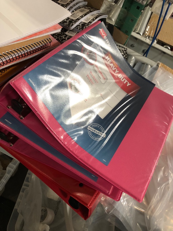 Photo 2 of Avery 670 Sheet 3" Ring Binder Pink2PACK