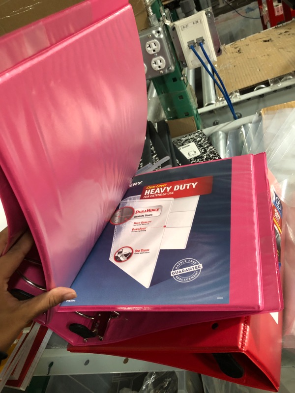 Photo 3 of Avery 670 Sheet 3" Ring Binder Pink2PACK