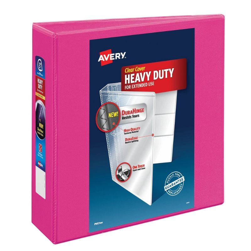 Photo 1 of Avery 670 Sheet 3" Ring Binder PINKANDRED 2 PACK