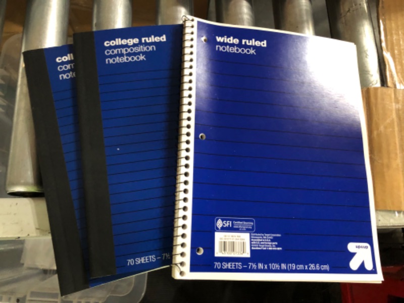 Photo 1 of 3 Pack Bundle of Blue Notebooks (2 College Ruled Comp, 1 Wide Ruled Notebook)