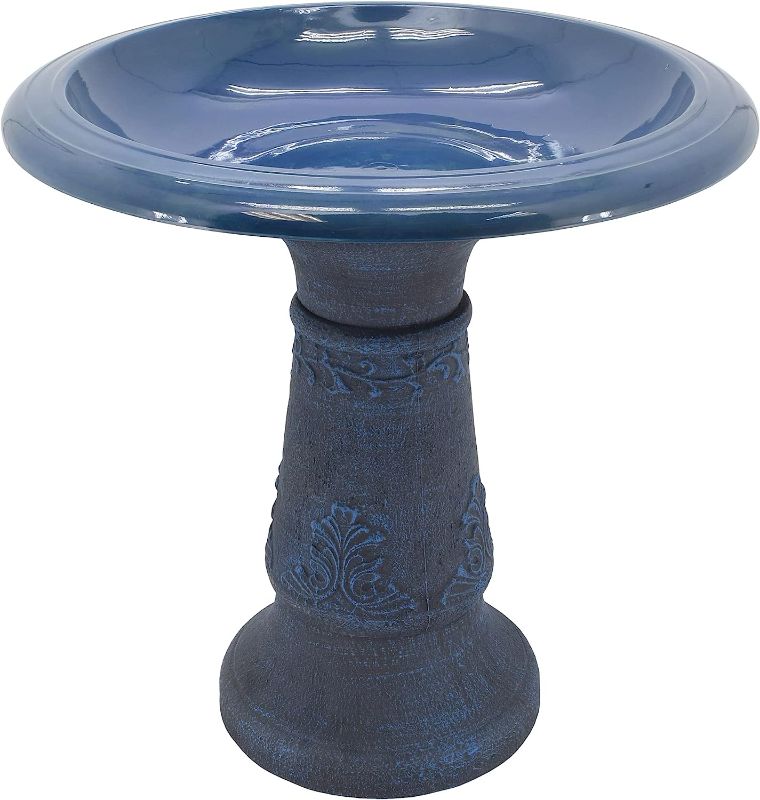 Photo 1 of **finish is slightly damaged**
Arcadia Garden Stone Fiberclay Birdbath 19.5x10.25x20.5