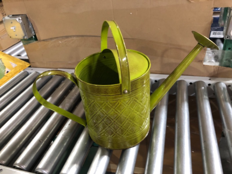 Photo 2 of [dmg] Robert Allen Home & Garden Robert Allen MPT01500 Wexley Metal, Tansy Green 2 Gallon Watering can