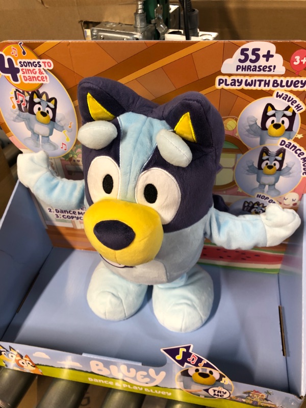 Photo 2 of Bluey Dance and Play 14" Animated Plush | Over 55 Phrases and Songs, Multicolor