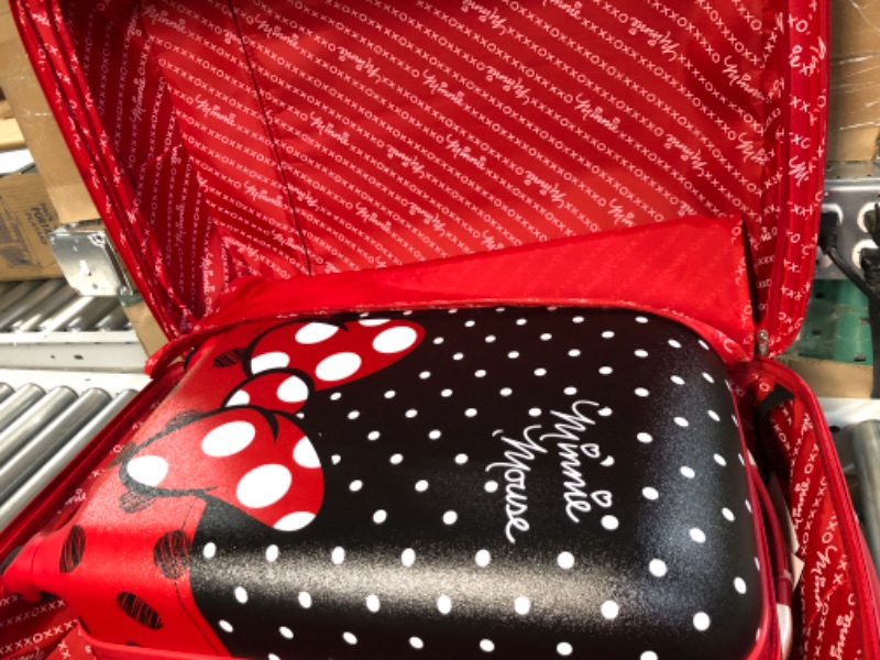 Photo 2 of AMERICAN TOURISTER Kids' Disney Hardside Luggage with Spinner Wheels, Minnie Mouse Red Bow, 2-Piece Set