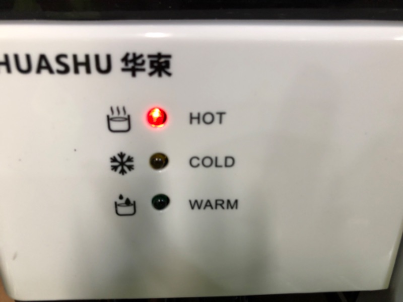 Photo 1 of EWANYO Top Loading Water Cooler Water Dispenser Countertop Water Cooler Dispenser- Hot Cold and Room Temperature Water, Holds 1.2 to 5 Gallon Bottles for Home/Office/Dormitory Use Black&white