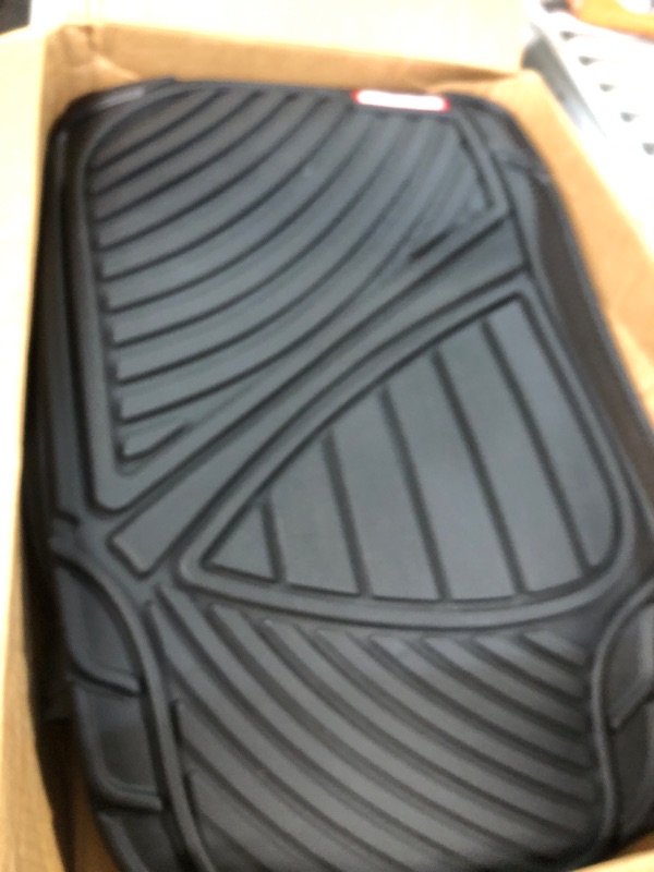 Photo 2 of Motor Trend FlexTough Performance All Weather Rubber Car Floor Mats with Cargo Liner (Black) & 923-BK Black FlexTough 