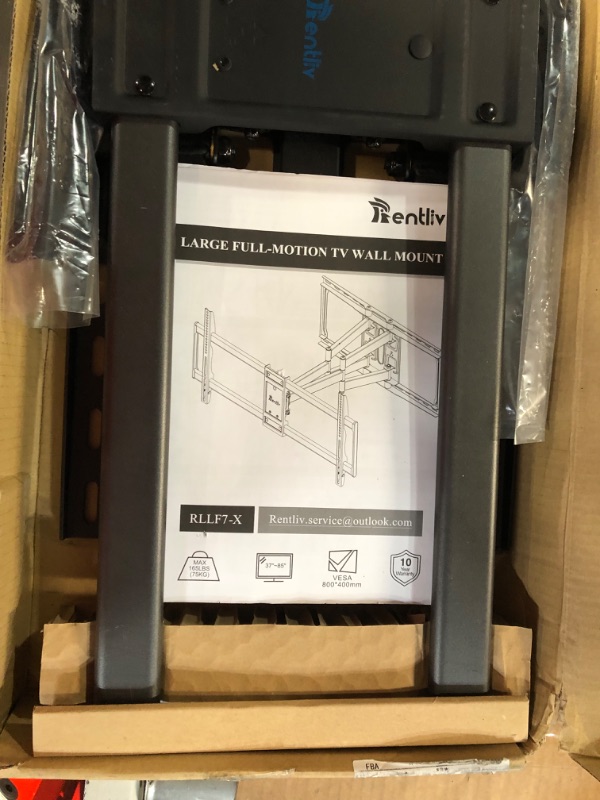 Photo 3 of Rentliv Full Motion TV Wall Mount Bracket for 37-85 Inch TVs Articulating TV Mount Large Wall Mount TV Bracket Fits 16”18”24”