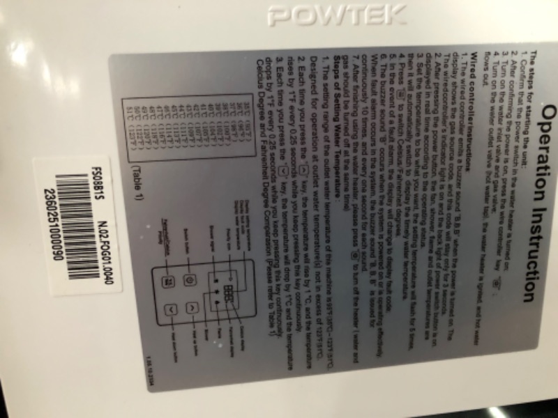 Photo 6 of FOGATTI RV Tankless Water Heater, 2.9 GPM, Gen 2, with Black Door and Remote Controller, 55,000 BTU, InstaShower 8 Plus, Best High Altitude Performance, Ideal for RVers' Everyday Use