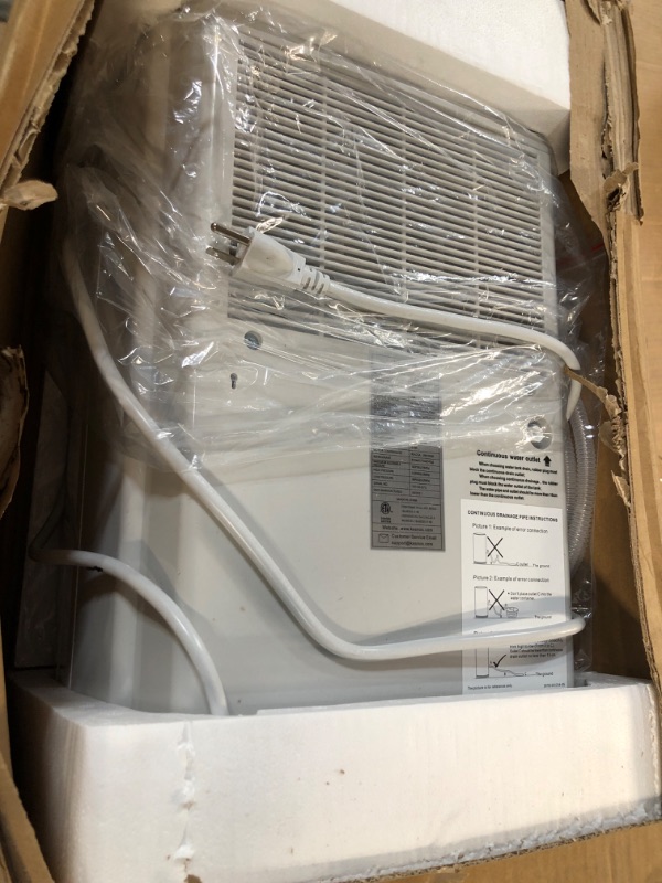 Photo 2 of **SEE NOTES**
Kesnos 2500 Sq. Ft Large Dehumidifier for Home and Basement with 6.56ft Drain Hose and Front Water Tank, 24Hr Timer and Auto Defrost Ideal for Large and Medium Sized Rooms, Bedrooms, Laundry Rooms 2500 Sq. Ft 34 Pint