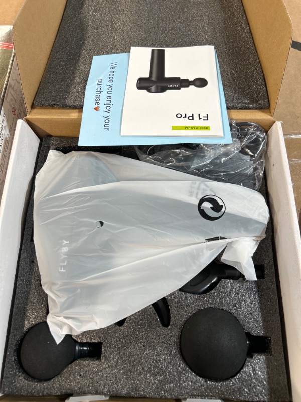 Photo 1 of Flyby Massage Gun Deep Tissue - Handheld Electric Neck & Back Massager for Pain Relief - 