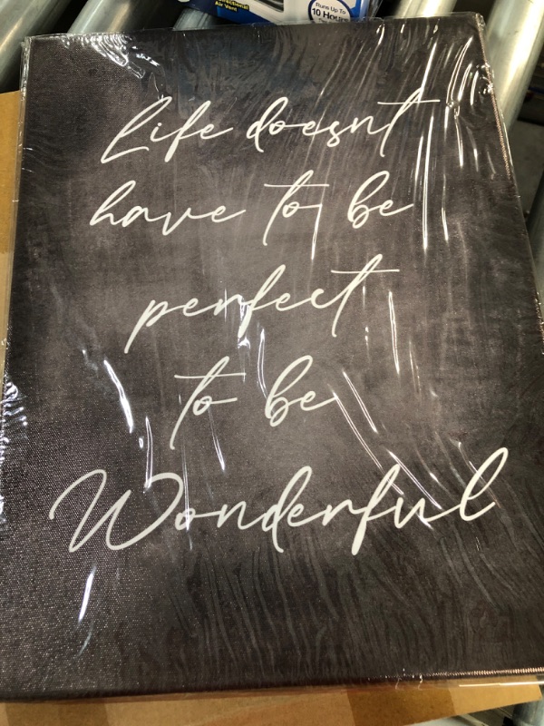 Photo 1 of 16" x 20" Life Doesn't Have to be Perfect Framed Wall Art Black