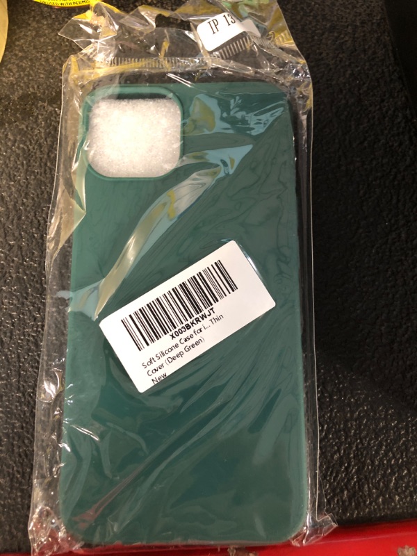 Photo 1 of  iPhone 12 Pro Max Case Dark Green, Thin Liquid Silicone
