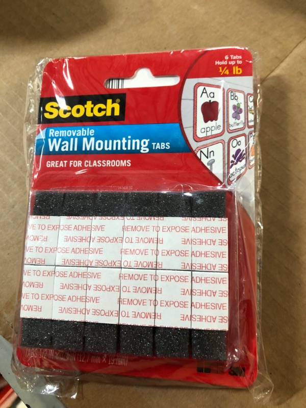 Photo 2 of 3M COMPANY WALL MOUNTING TABS-48 PKG 1/2 X 3/4 (Set of 3)