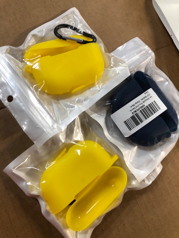 Photo 1 of 3 AIRPOD CASES YELLOW AND BLUE