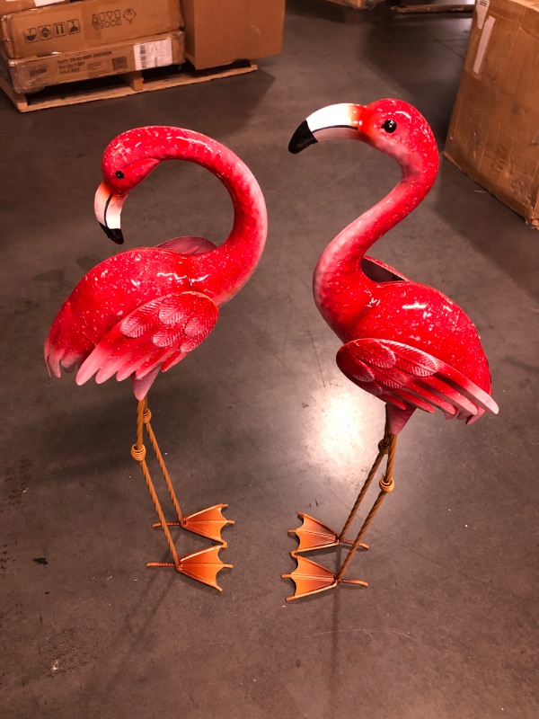 Photo 2 of [stock img similar] 29" tall metal flamingo decorations