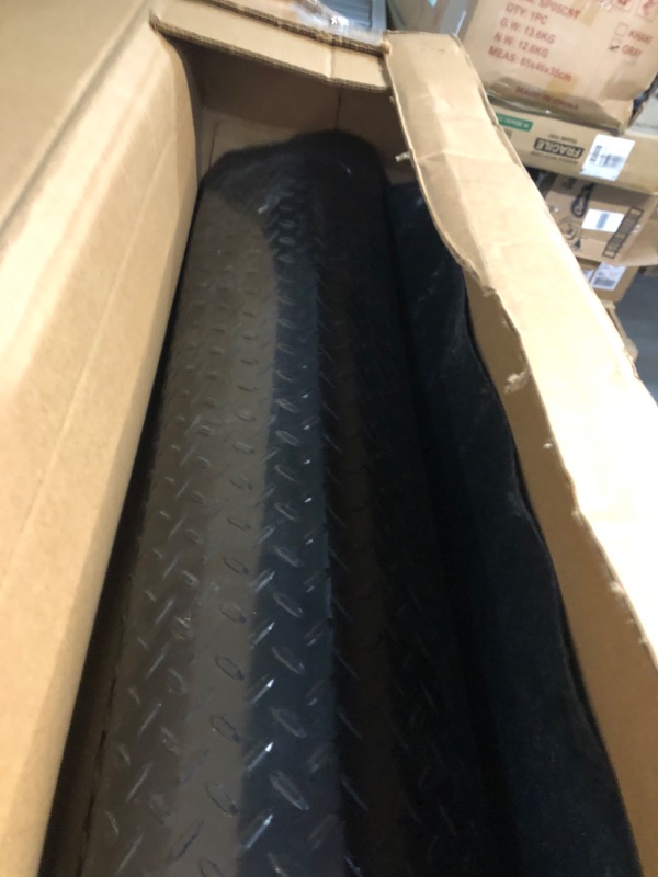 Photo 3 of **MINOR DAMAGE**  Boshen 5Ft x 7.5Ft Garage Floor Mat 2.5mm Thickened Rubber Flooring Roll 127.5sqft Diamond Plate PVC Rubber Trailer 
