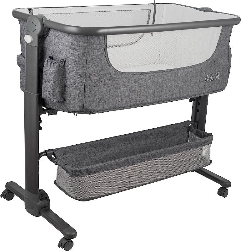 Photo 3 of Bedside Sleeper for Baby, Easy Folding Portable Crib with Storage Basket 