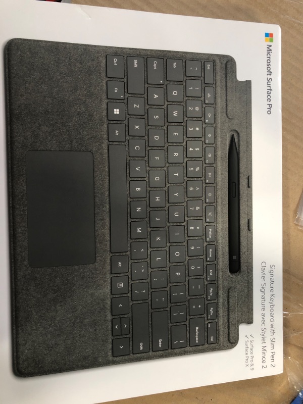 Photo 2 of Microsoft Surface Pro Signature Keyboard with Microsoft Surface Slim Pen 2 - Platinum