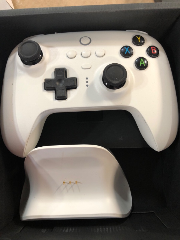 Photo 2 of 8BitDo Ultimate 2.4g Wireless Controller With Charging Dock, 2.4g Controller for PC, Android, Steam Deck & iPhone, iPad, macOS and Apple TV (White)