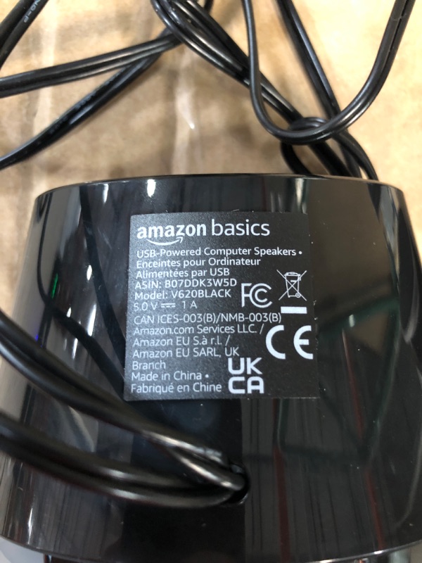 Photo 3 of AmazonBasics USB-Powered PC Computer Speakers with Dynamic Sound | Black