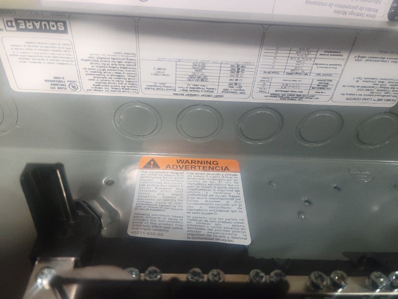 Photo 3 of **SEE NOTES**
Siemens E0816ML1125S EQ 125 Amp, 8-Space, 16-Circuit, Indoor Main Lug Surface Mount Load Center
