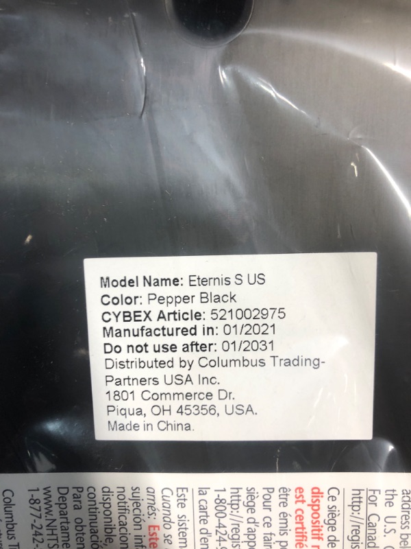 Photo 1 of CYBEX Eternis S™ All-in-One Convertible Car Seat-Pepper Black