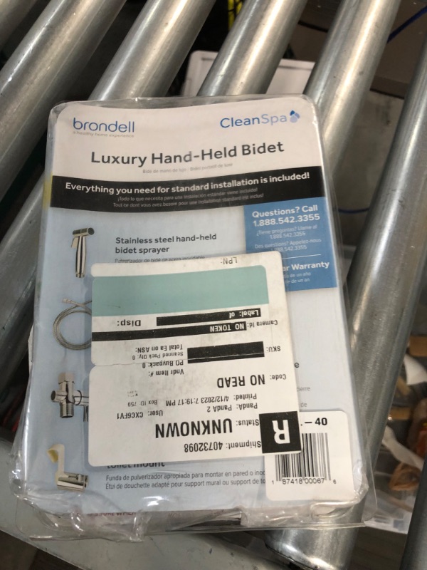 Photo 2 of **SEE NOTES**
Clean Spa Luxury Stainless Steel Hand Held Bidet Sprayer - Brondell