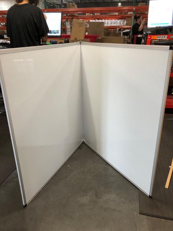 Photo 2 of VIZ-PRO Large Dry Erase White Board/Magnetic Foldable Whiteboard, 72 X 48 Inches, Silver Aluminium Frame