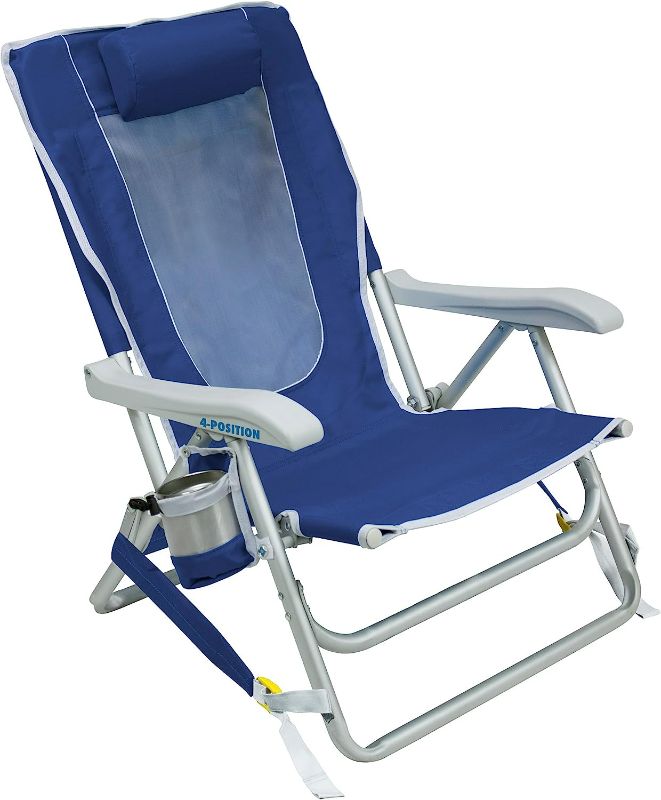 Photo 1 of **FOR PARTS OR REPAIR**
GCI Outdoor Waterside Backpack Beach Chair- Royal Blue