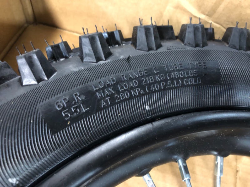 Photo 1 of Futchoy 14" Rear Wheel 90/100-14 Tire + Rim for Dirt Bike