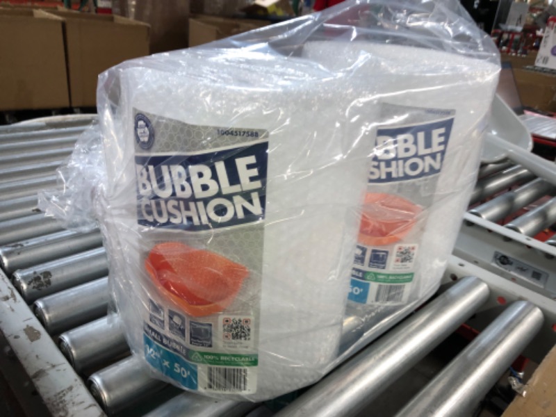 Photo 2 of 3/16 in. x 12 in. x 50 ft. Clear Perforated Bubble Cushion Wrap 2PACK