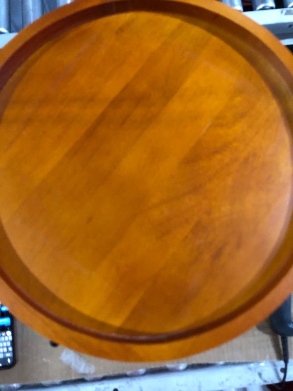 Photo 1 of 15 in. Wood Top Plant Stand