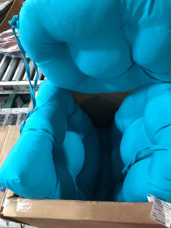 Photo 1 of *STOCK IMAGE FOR REFERENCE* Indoor/Outdoor Chair Cushions Set of 4 Waterproof, TEAL