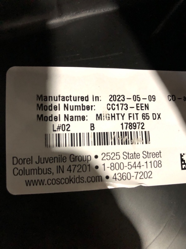 Photo 1 of Cosco Mighty Fit 65 DX Convertible Car Seat (Heather Onyx Gray)