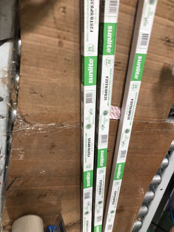 Photo 1 of Sunlite 30145 3 Foot T8 Linear Fluorescent Lamp, 25 Watts, 2300 Lumens, F25T8/SP850, 3500K Neutral White, Medium G13 Bi-Pin Base, ROHS Compliant, High Performance Straight Tube, 3pack