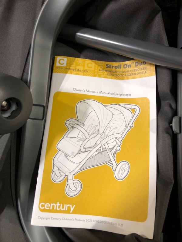 Photo 4 of Century® Stroll On™ Duo Lightweight Double Stroller, Metro Double Stroller Metro