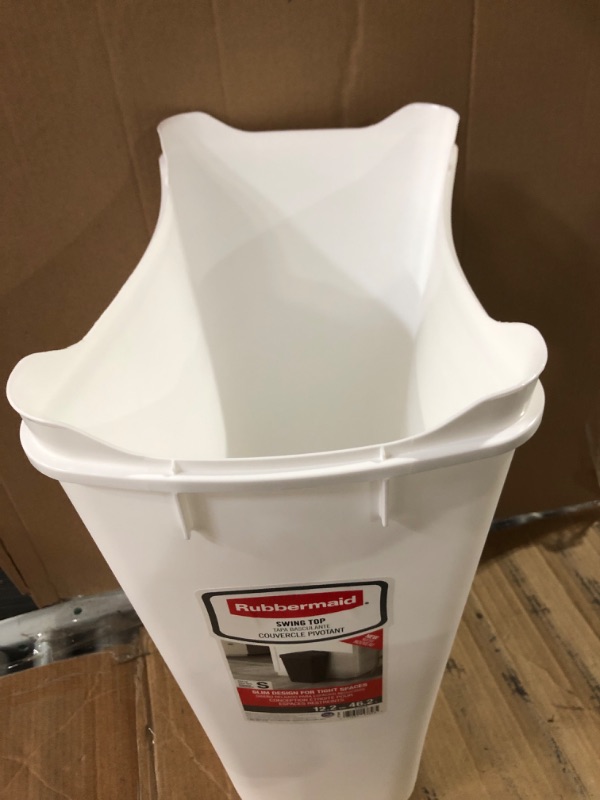 Photo 3 of **no lid**
Rubbermaid Swing Top Waste Container for Home and Kitchen, 