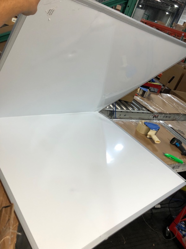 Photo 3 of VIZ-PRO Large Dry Erase White Board/Magnetic Foldable Whiteboard, 72 X 48 Inches, Silver Aluminium Frame