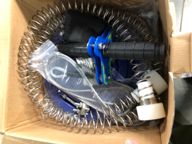 Photo 3 of CTSC 75FT 95FT 110FT 250FT Zipline Kit with Stainless Steel Spring Brake and Seat 95 FT Blue