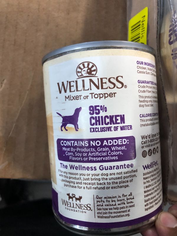 Photo 3 of *UNOPENED*Wellness 95% Chicken Natural Wet Grain Free Canned Dog Food, 13.2-Ounce Can (Pack of 12)
