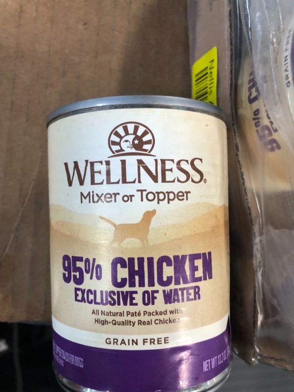 Photo 2 of *UNOPENED*Wellness 95% Chicken Natural Wet Grain Free Canned Dog Food, 13.2-Ounce Can (Pack of 12)