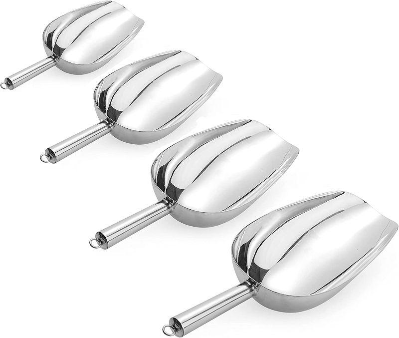 Photo 3 of  4 Pack 5 Oz. Aluminum Multi-Purpose Scoop Commercial Grade Quality